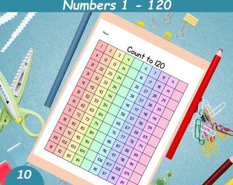 Montessori Counting Practice Worksheets: Pre-K Learning Numbers Activity, Preschool Curriculum