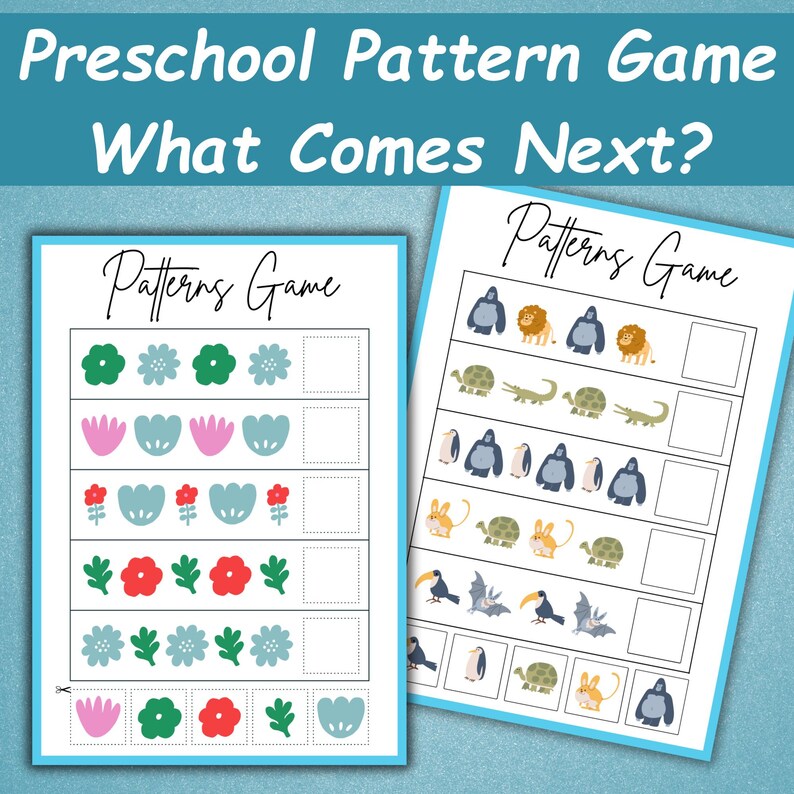 45 Pattern Worksheets for Kids - Kindergarten Pattern Workbook ...