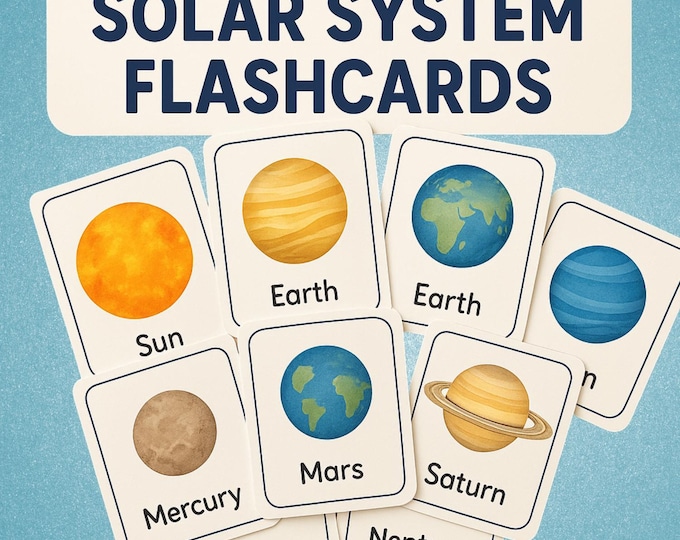 Solar System Flash 10 Solar System Flash Cards | Space Flash Cards | Homeschool Printables ...