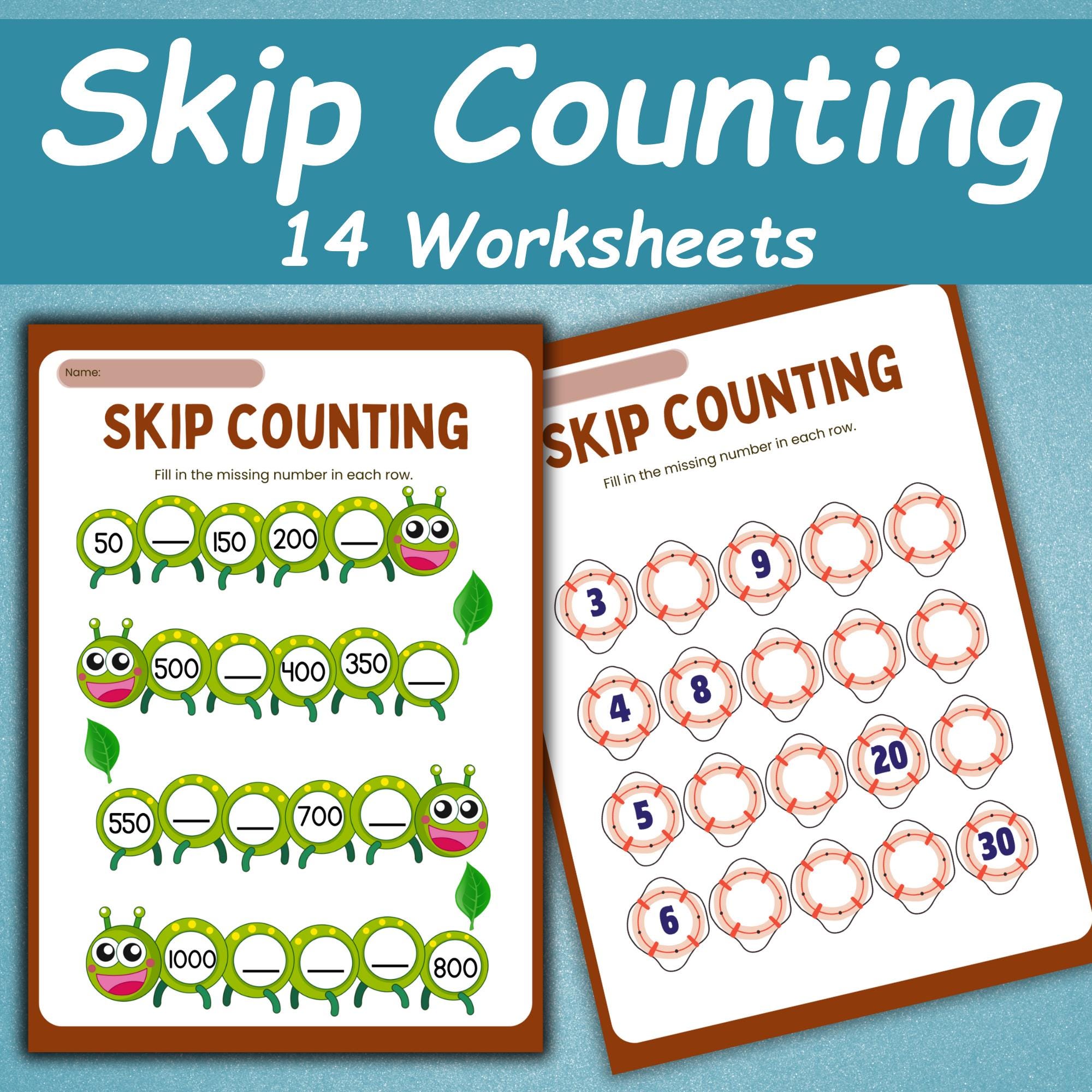 Skip Counting Worksheets for Kids | Homeschool Counting Practice ...
