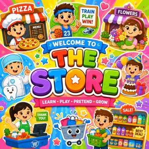 10 Pretend Play Sets Bundle | Dramatic Play Printable | Kids Role Play | Preschool Montessori Activities | Homeschool PDF