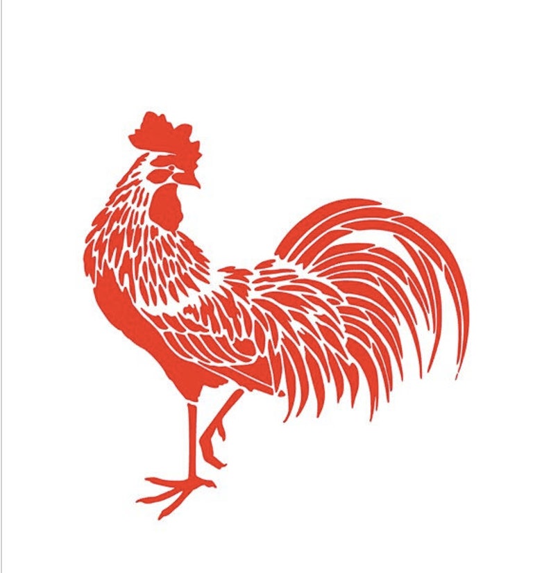 Fancy Rooster Vinyl Decal Sticker Etsy
