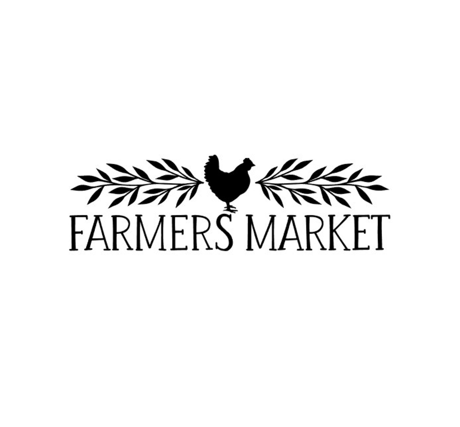 Farmers Market With Chicken Vinyl Decal Sticker - Etsy