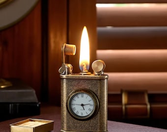 Retro Kerosene Fidget Lighter: Copper Spinner, Windproof Flame Personalized Gift memorial lighter,gift for couple,gift for him,Birthday Gift