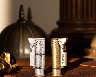 Vintage Brass Trench Lighter: Windproof Kerosene, Snowflake Design
