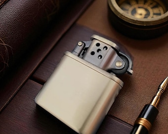 Windproof Copper Kerosene Lighter: Refillable Brass Fire Starter