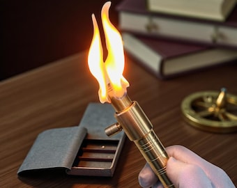 Handmade Brass Refillable Lighter: Windproof Retro Fire Starter