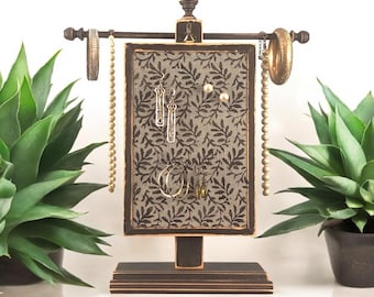 Stud Earring Holder | Wood Jewelry Organizer | Standing Jewelry Display | Earring Organizer | Table Top Jewelry Stand |