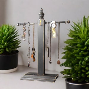 Wood Necklace Stand | Necklace Holder | Hang an Earring Holder, Photograph, or Mirror.