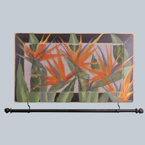 Wall Hanging Earring Holder | Boho Chic Jewelry Organizer | Necklace Holder | Wood Frame Earring Organizer | Hand Painted Bird of Paradise