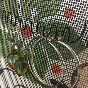 Wire Thingy Accessory for Displaying Hoops and Lever-back Earrings on Earring Holder Gallery Jewelry  Organizers