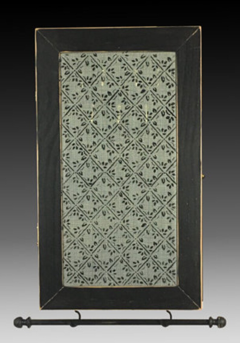 Shabby Chic Jewelry Box Wall Mounted Organizer Wood Frame Earring Holder Hanging Necklace Diamond Design