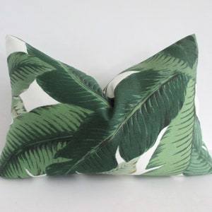 Lumbar Pillow Cover Tropical Palm Leaves Indoor Outdoor Banana Leaf Both Sides Zipper