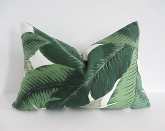 Lumbar Pillow Cover Tropical Palm Leaves Indoor Outdoor Banana Leaf Both Sides Zipper