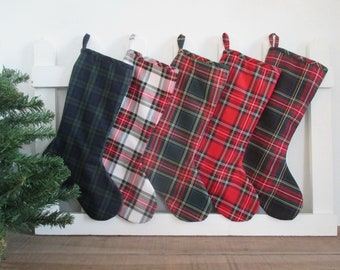 Tartan Christmas Stocking Stewart or Blackwatch