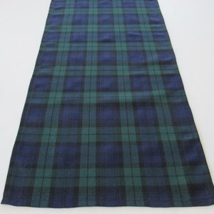 Table Runner Black Watch Tartan Plaid Various Sizes Dark Navy Blue Green Black image 7