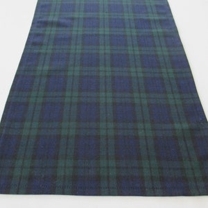 Table Runner Black Watch Tartan Plaid Various Sizes Dark Navy Blue Green Black image 1