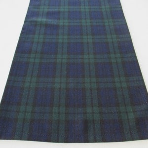 Table Runner Black Watch Tartan Plaid Various Sizes Dark Navy Blue Green Black image 3