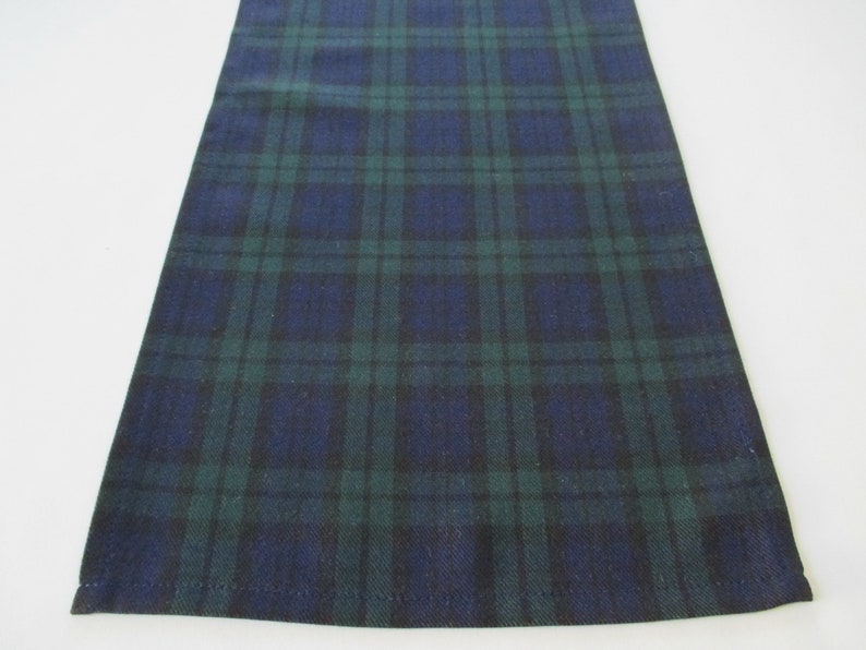 Table Runner Black Watch Tartan Plaid Various Sizes Dark Navy Blue Green Black image 3