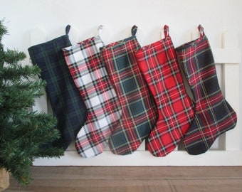 Tartan Christmas Stocking Stewart or Blackwatch