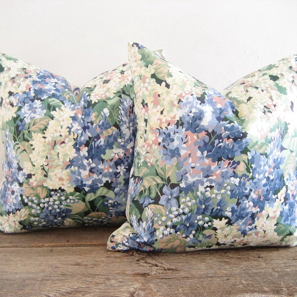 Pair Pillow Covers Penelope by Cyrus Clark Fabric 16 x 16 Ready to Ship
