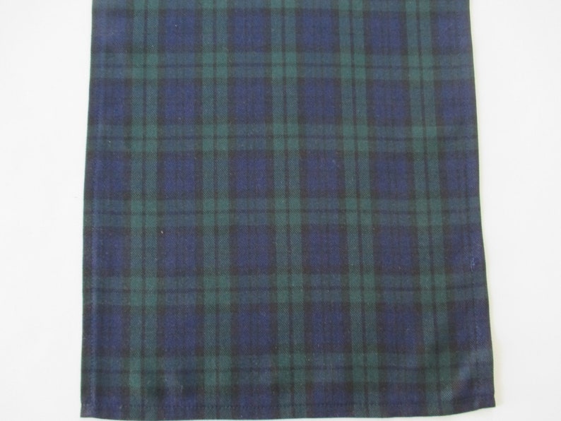 Table Runner Black Watch Tartan Plaid Various Sizes Dark Navy Blue Green Black image 2