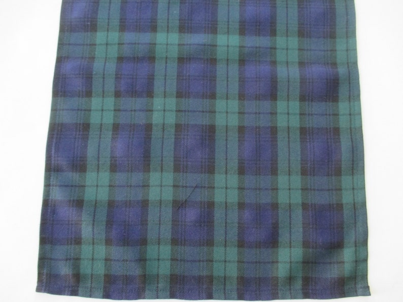 Table Runner Black Watch Tartan Plaid Various Sizes Dark Navy Blue Green Black image 4