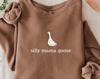 Mama Goose Silly Goose Comfort Colors® Shirt, Mom Goose Family Shirt, Mama Silly Goose Birthday, Homestead Mom Gift,Unique Mother's Day Gift