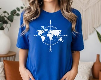 Traveler World Shirt, Reise-Liebhaber-Geschenk, Weltkarte Shirt, Abenteuer erwartet Shirt, Flugzeugmodus Shirt, Reise-Liebhaber-Shirt, Abenteurer Geschenk