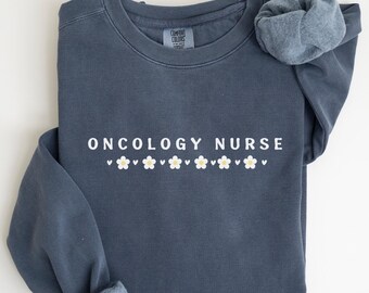 Comfort Colors® Oncology Nurse Shirt, Oncology Nurse Gift, Floral Cancer Nurse Shirt, Fight Cancer Gift, Oncology Nurse Tshirt, Nurse Shirt