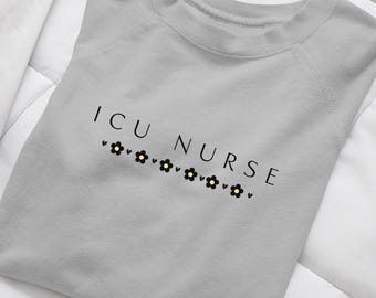 Comfort Colors Icu Nurse Sweatshirt, Intensive Care Unit Gift, Icu Nurse Sweater, Icu Nurse Gift, ICU Nurse Tee, Gift for Icu Nurse Crewneck