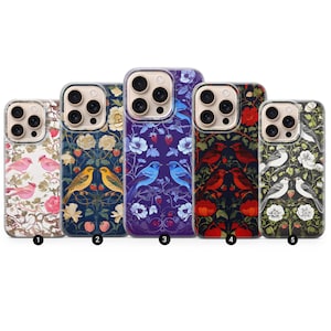 Funda de William Morris para iPhone 16 Pro, 15, 14, 13, 12, 11, Samsung Galaxy S21, S23, S22, S21, A16, A15 y Google Pixel 9 Pro XL.