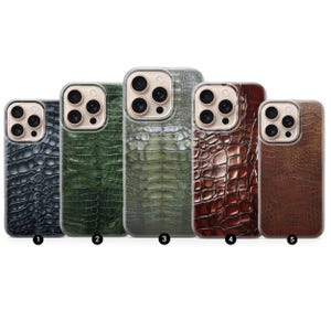 Custodia per telefono con stampa in pelle di coccodrillo per iPhone 16 Pro, 15, 14, 13, 12, 11, Samsung 24fe, s23, s22, s21, a16, a15, Google Pixel 9 Pro XL