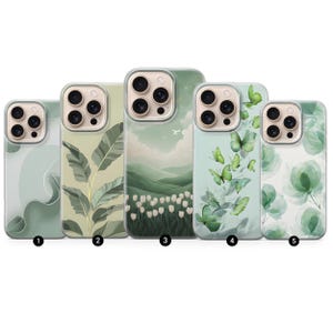 Sage green phone case for iPhone 16 pro, 15, 14, 13, 12, 11, Samsung 24fe, s23, s22, s21, a16, a15, Google Pixel 9 Pro XL