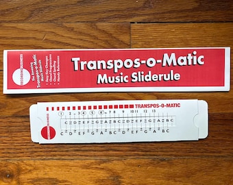 Transpos-O-Matic Music Slide Rule (Chord Finder Tool for Guitar, Piano & Songwriting)