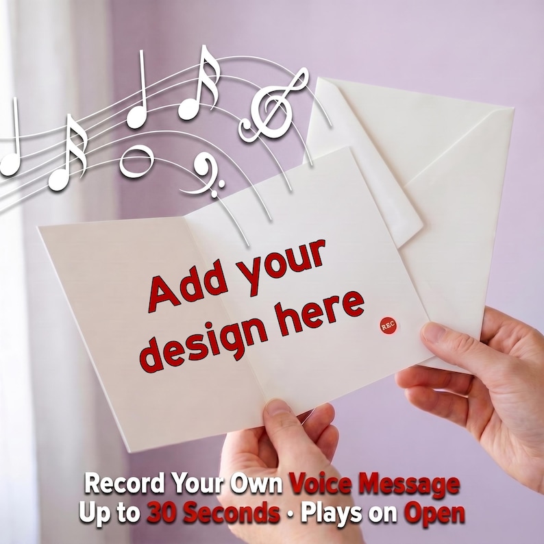 Blank Recordable Greeting Card, DIY Personalized Card, Record Voice ...