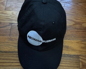 Recording Business Embroidered Logo Classic Dad Hat Cap (Black)