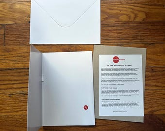 Blank Recordable Greeting Card (Record Any 30-second Audio) Envelope Included