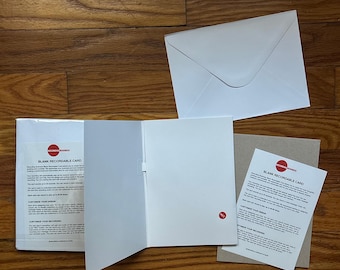 Blank DIY Recordable Greeting Cards - 2-Pack (Record Voice Message, Music, or any 30 second Audio) Envelope Included