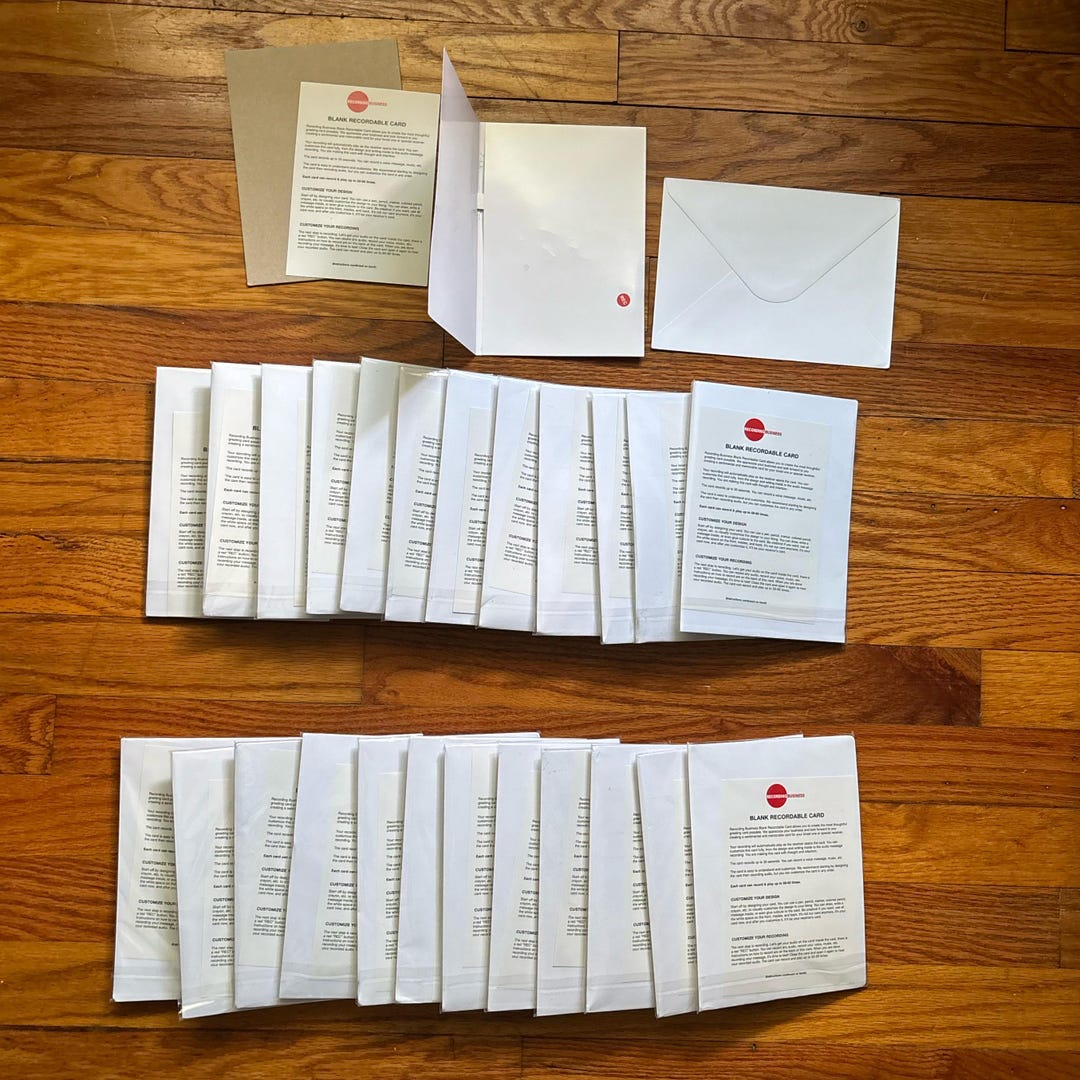 Blank DIY Recordable Greeting Cards - 25-pack (record Voice Message ...