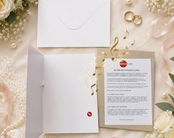 Recordable Wedding Greeting Card, Wedding & Engagement DIY Personalized Message (Envelope Included)