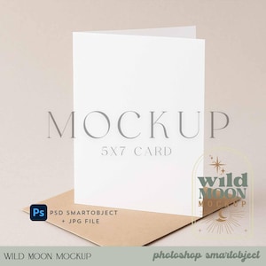 5x7 Karte Vertikal Minimalistisch Stehendes Porträt Grußkarte Hochzeit Geburtstagseinladung Mockup PSD Smart Objekt Mockup Sofortiger Download 23