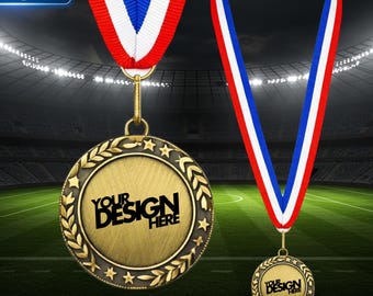 Custom Laser Engraved Medal Sports Award Player Coach MVP Recognition Award Personalized
