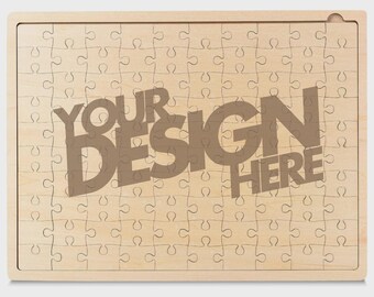 Custom Laser Engraved Wooden JigSaw Puzzle 14 x 10 100 Piece Design Your Puzzle