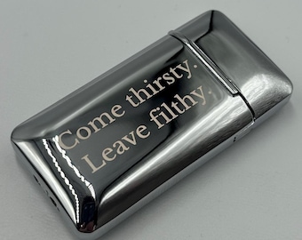 Custom Laser Engraved Lighter Blue Flame Butane Mini Torch - Personalized