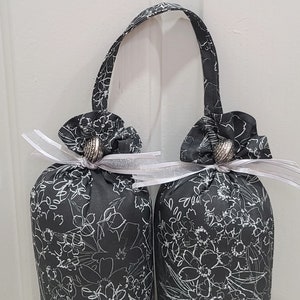 Smokey Gray and Silver Floral Boot Trees