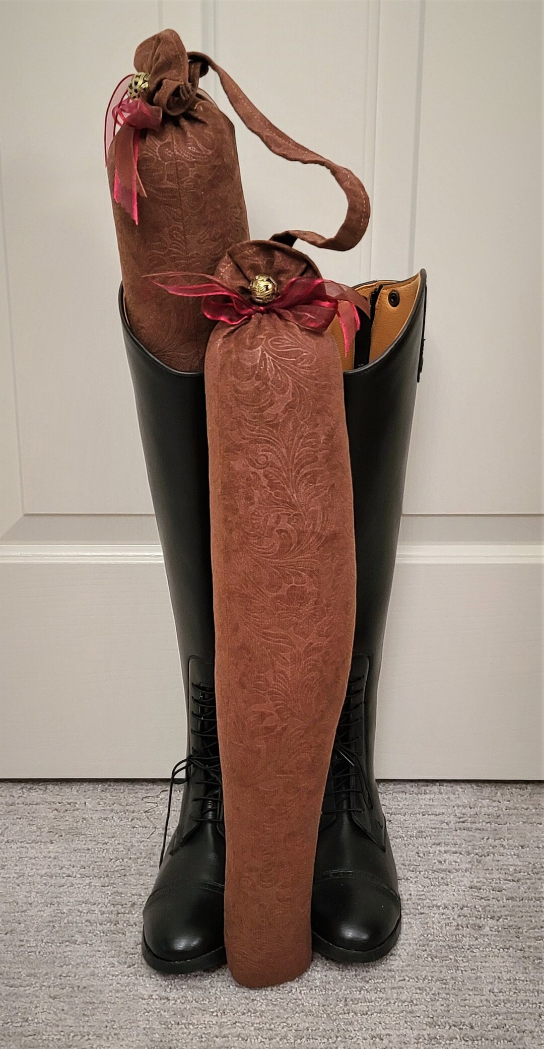 Paisley Suede RIDING Boot Trees Etsy