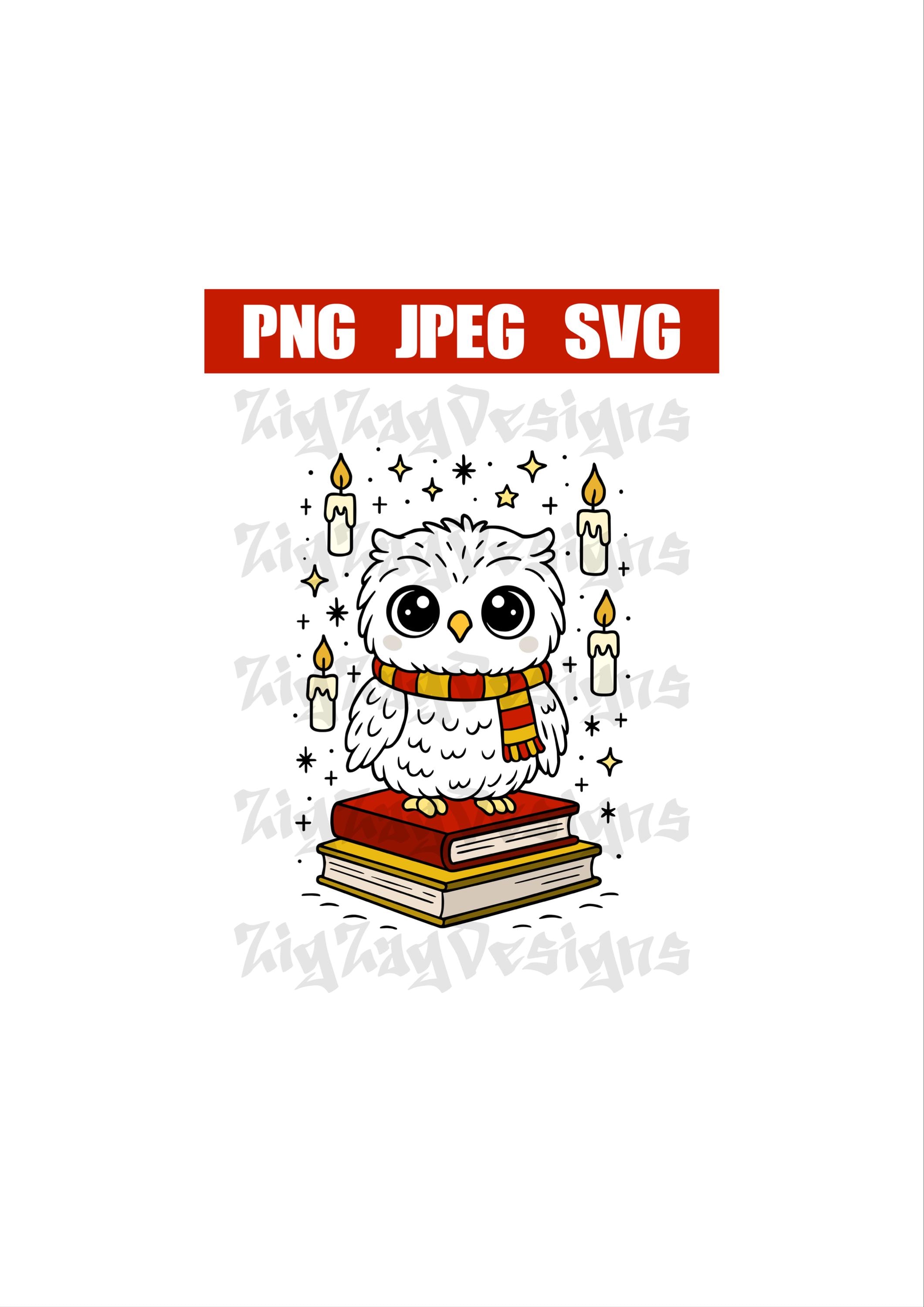 Hp Owl, SVG, PNG, JPEG. Instant digital download.