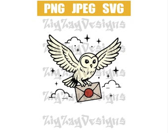Hp Owl, SVG, PNG, JPEG. Instant digital download.