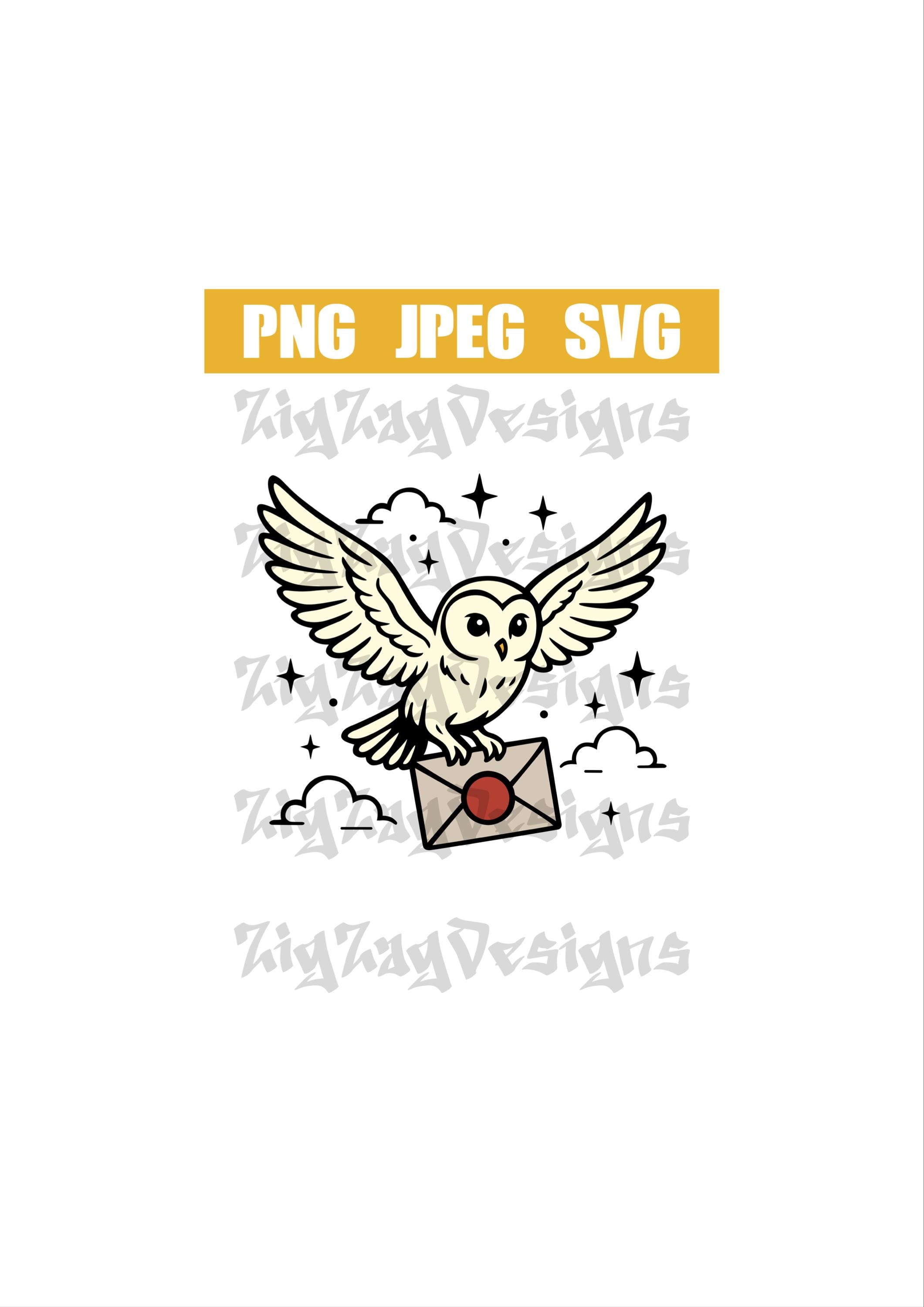 Hp Owl, SVG, PNG, JPEG. Instant digital download.